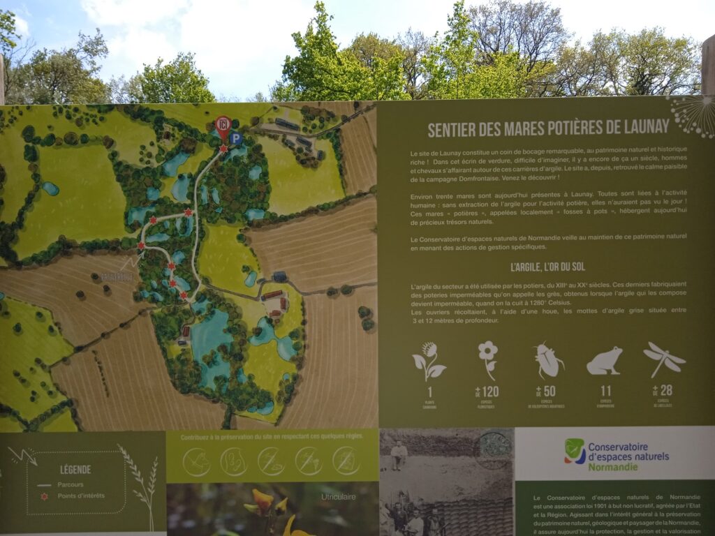 Plan du circuit des mares potières de Launay